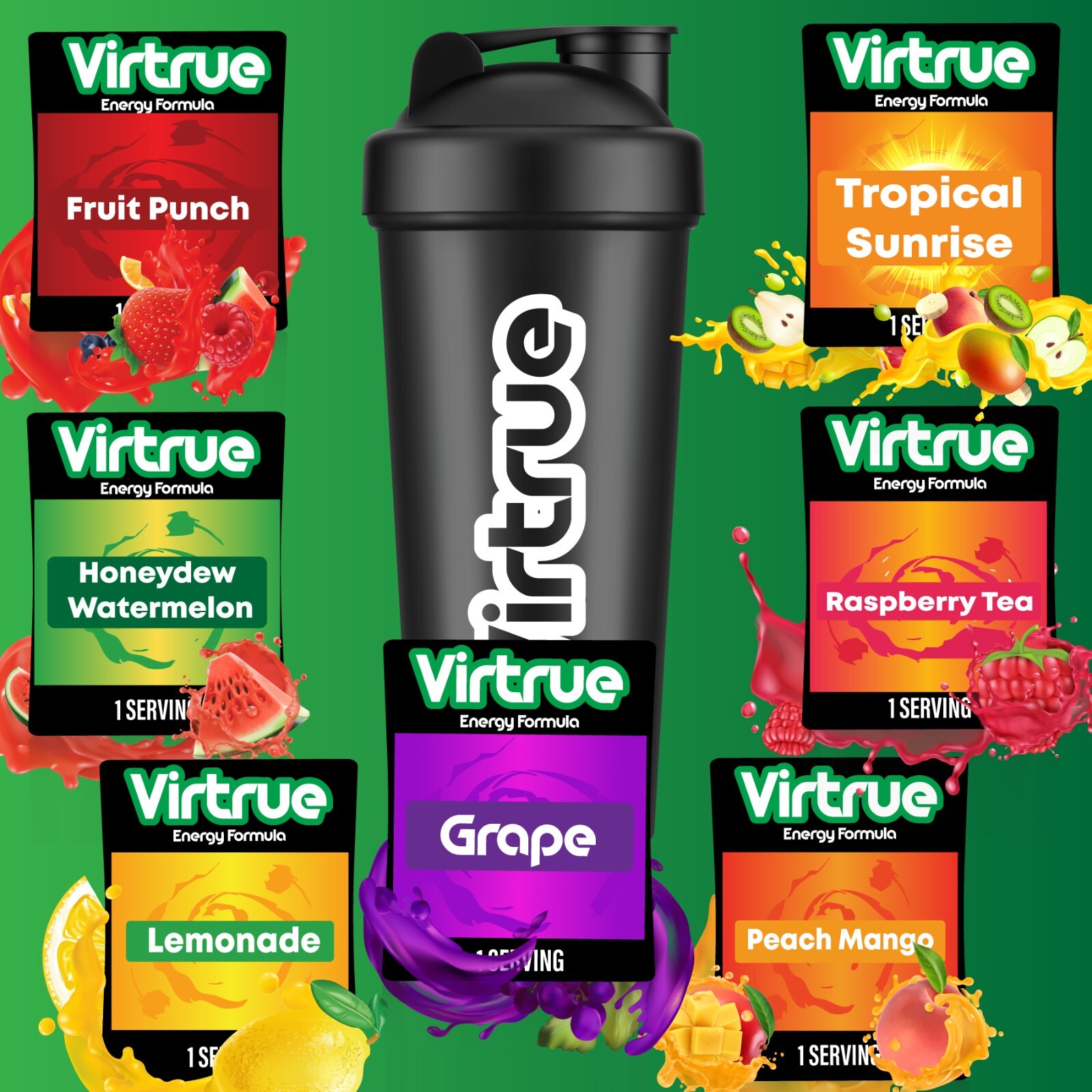 Virtrue Preworkout Sample & Shaker Bundle – Preworkout Samples PreWorkout Bundle