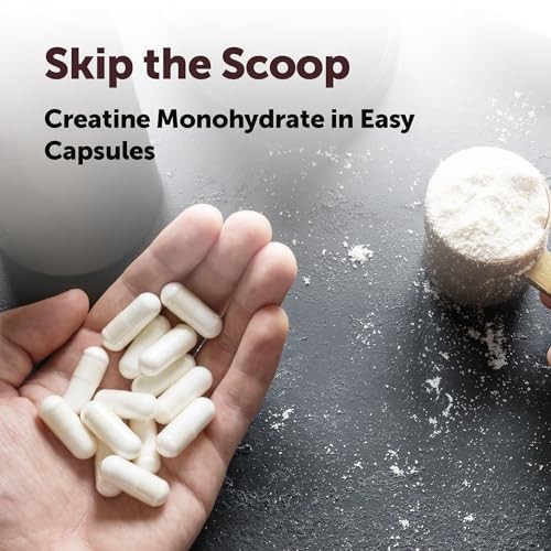 Creatine Monohydrate 5000mg 500 Capsules Pure Keto Non-GMO