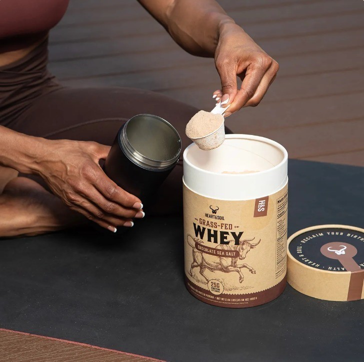 HEART & SOIL 100% Grass-Fed Whey Chocolate Sea Salt – 2 Lbs