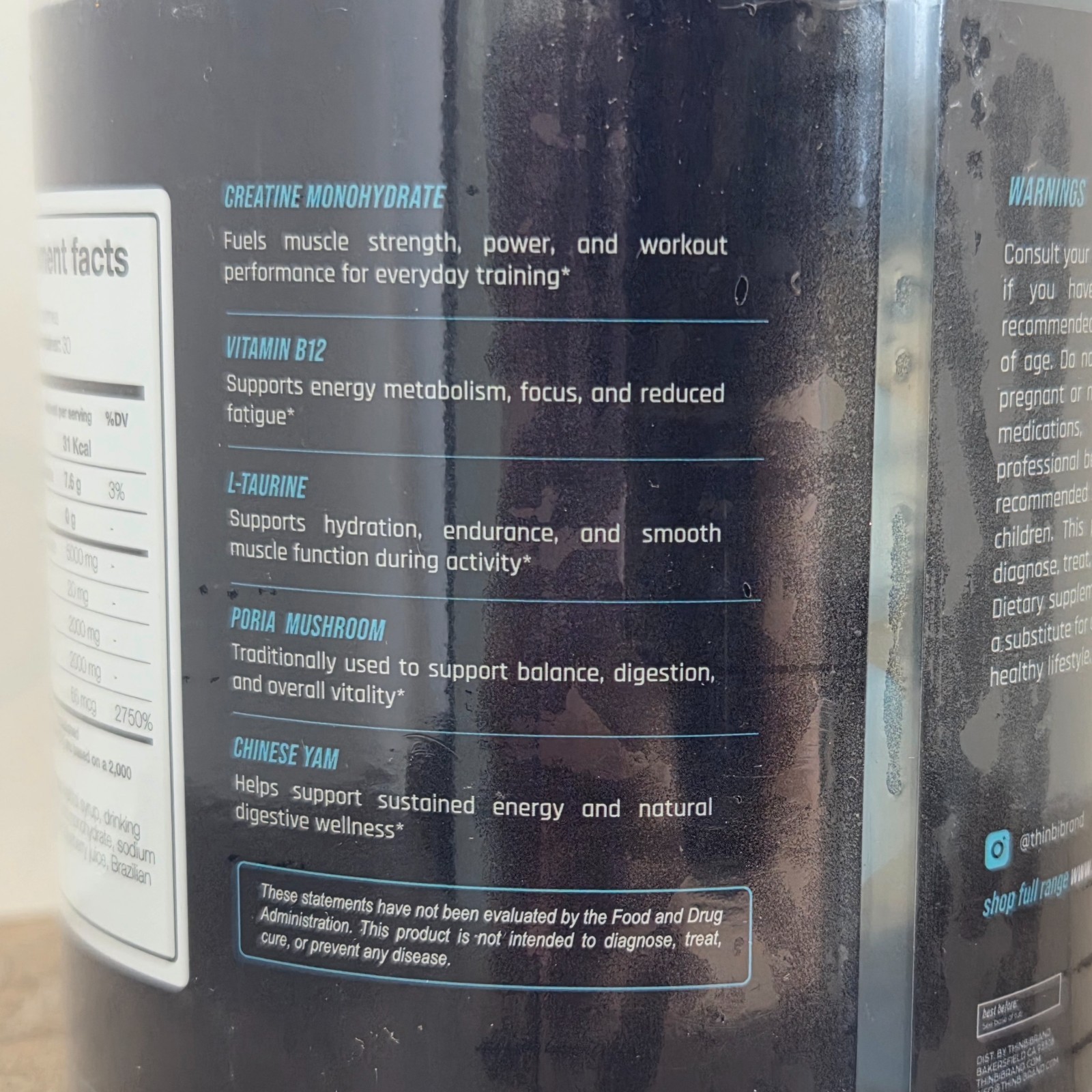 Thinbi Creatine Gummies 5-in-1 Complex 5G Creatine Monohydrate B12 & L-Taurine