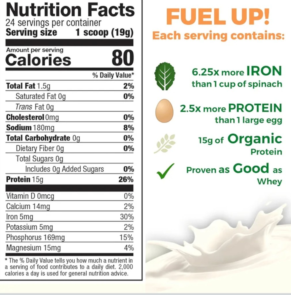 Growing Naturals Raw pea protein powder, plant-based vegan protein, BCAA,…