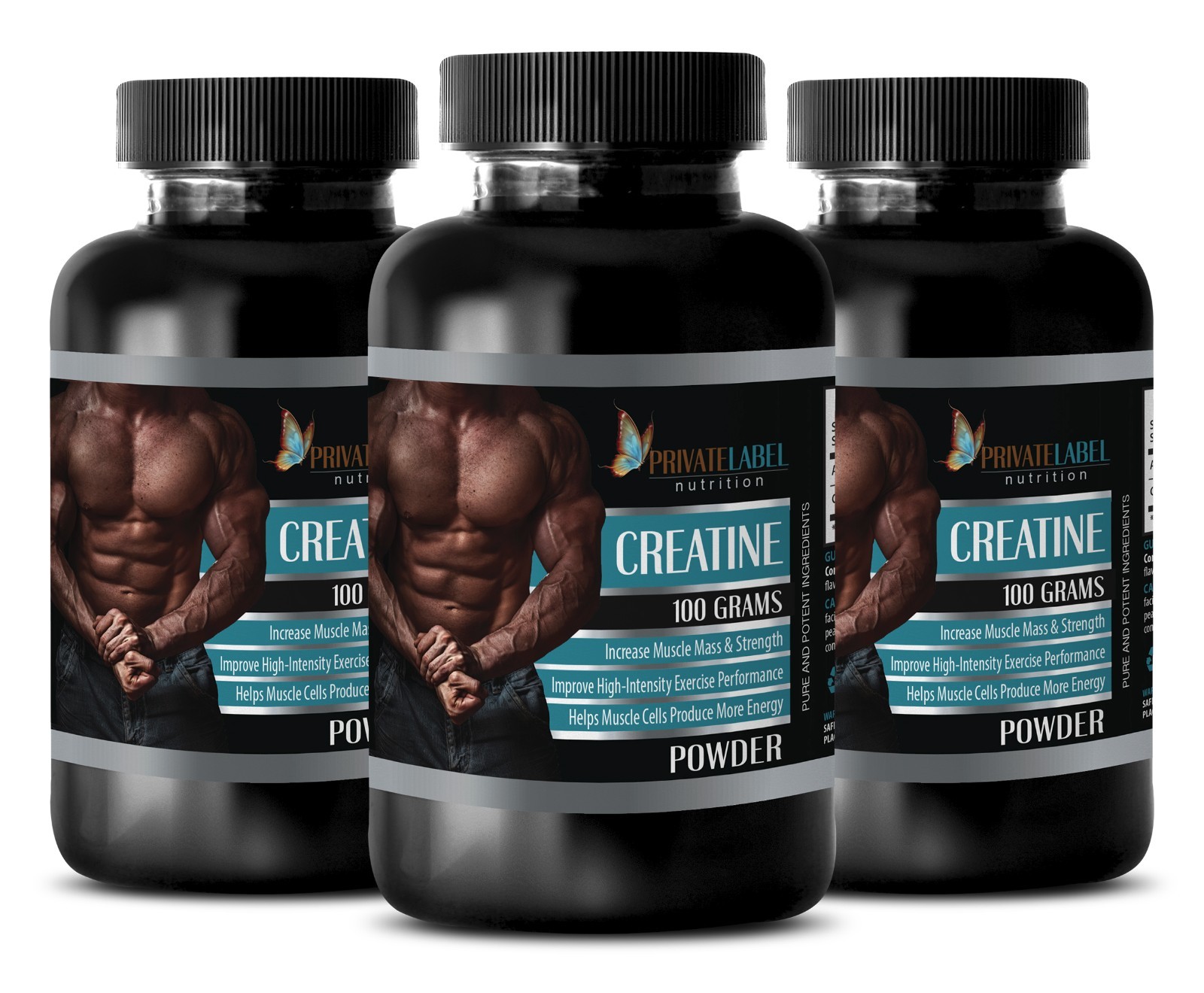 Muscle Mass Supplement – CREATINE POWDER 100g -Boosts Your Workout Efficiency 3B