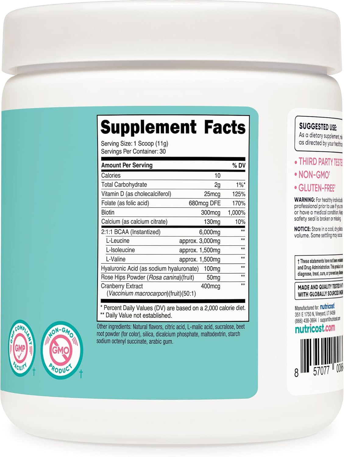 BCAA for Women (Strawberry Lemonade, 30 Servings) – Formulated Specifically for
