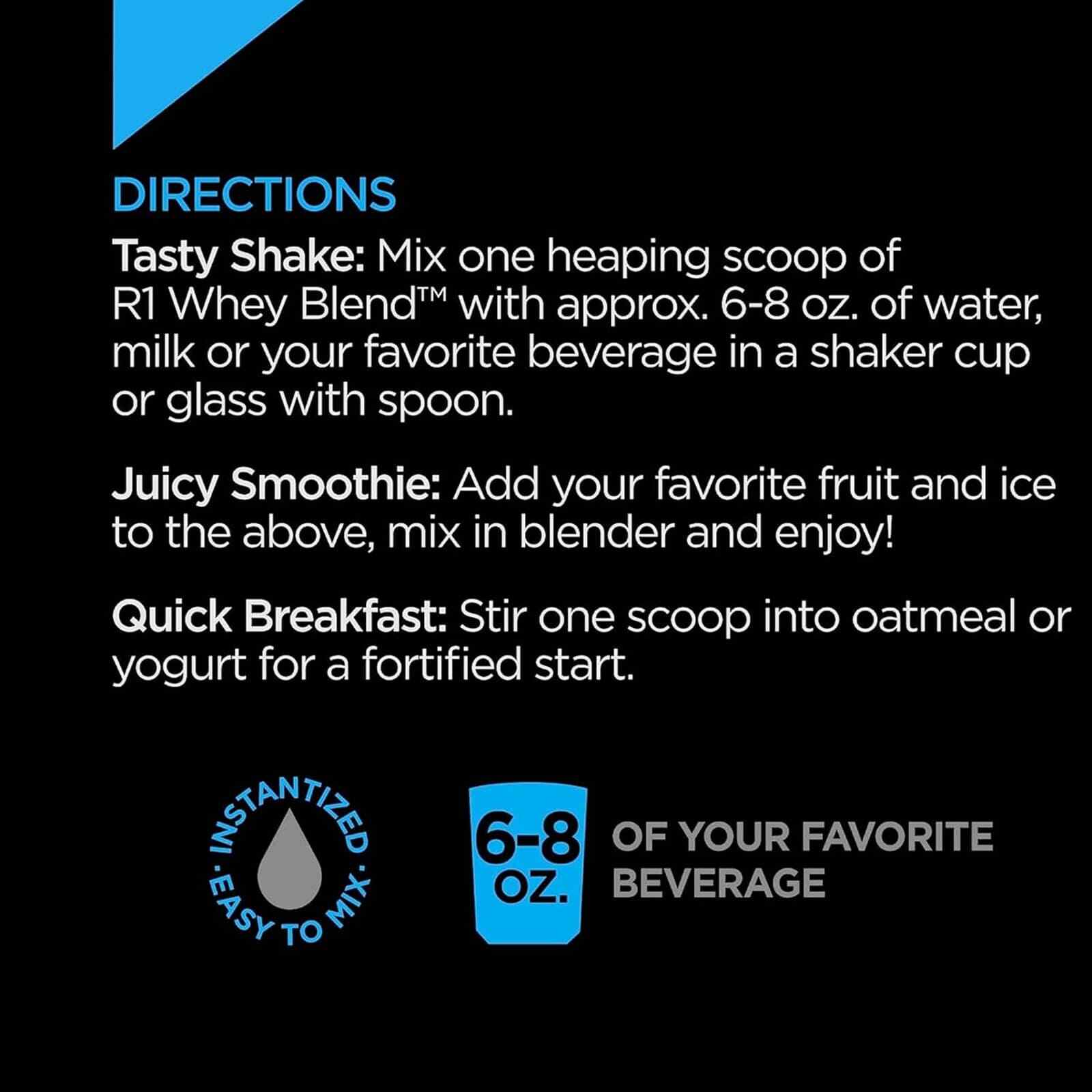 RULE 1 Whey Blend 68 serv Strawberry Banana 100% Whey Protein Blend 5.02lb