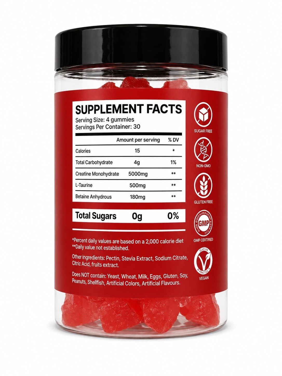 Active Health Labs Creatine Gummies Mixed Berry 5000mg Sugar-Free Vegan 720ct