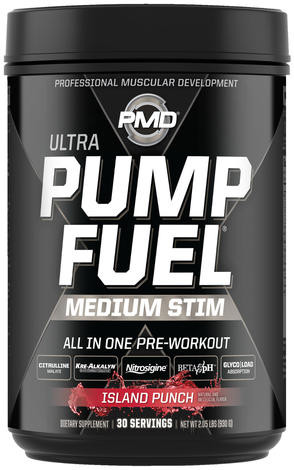 PMD SPORTS PUMP FUEL ULTRA – PRE WORKOUT – ISLAND PUNCH (30 Servings)