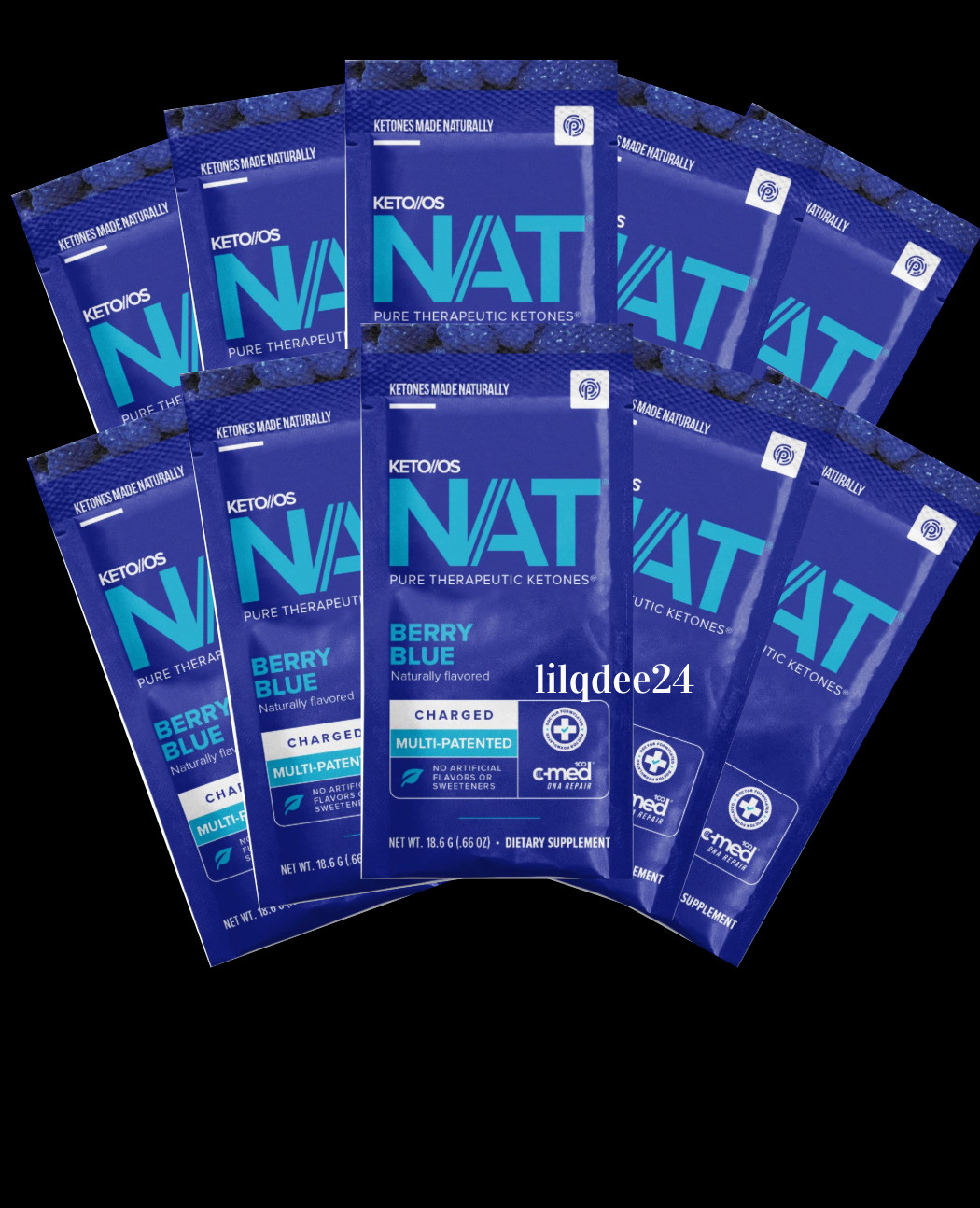 🔥Pruvit Keto OS NAT Ketones Charged Berry Blue 10 pack Exp. 2/26 Fresh!