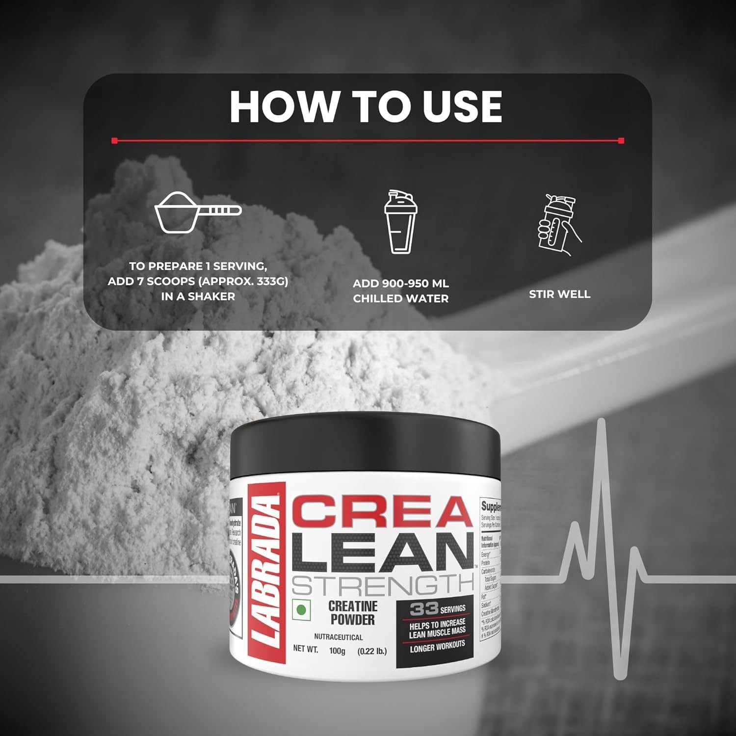 Labrada CreaLean Powder (Post Workout, Muscle Repair) For 33 Servings, 100 Gm