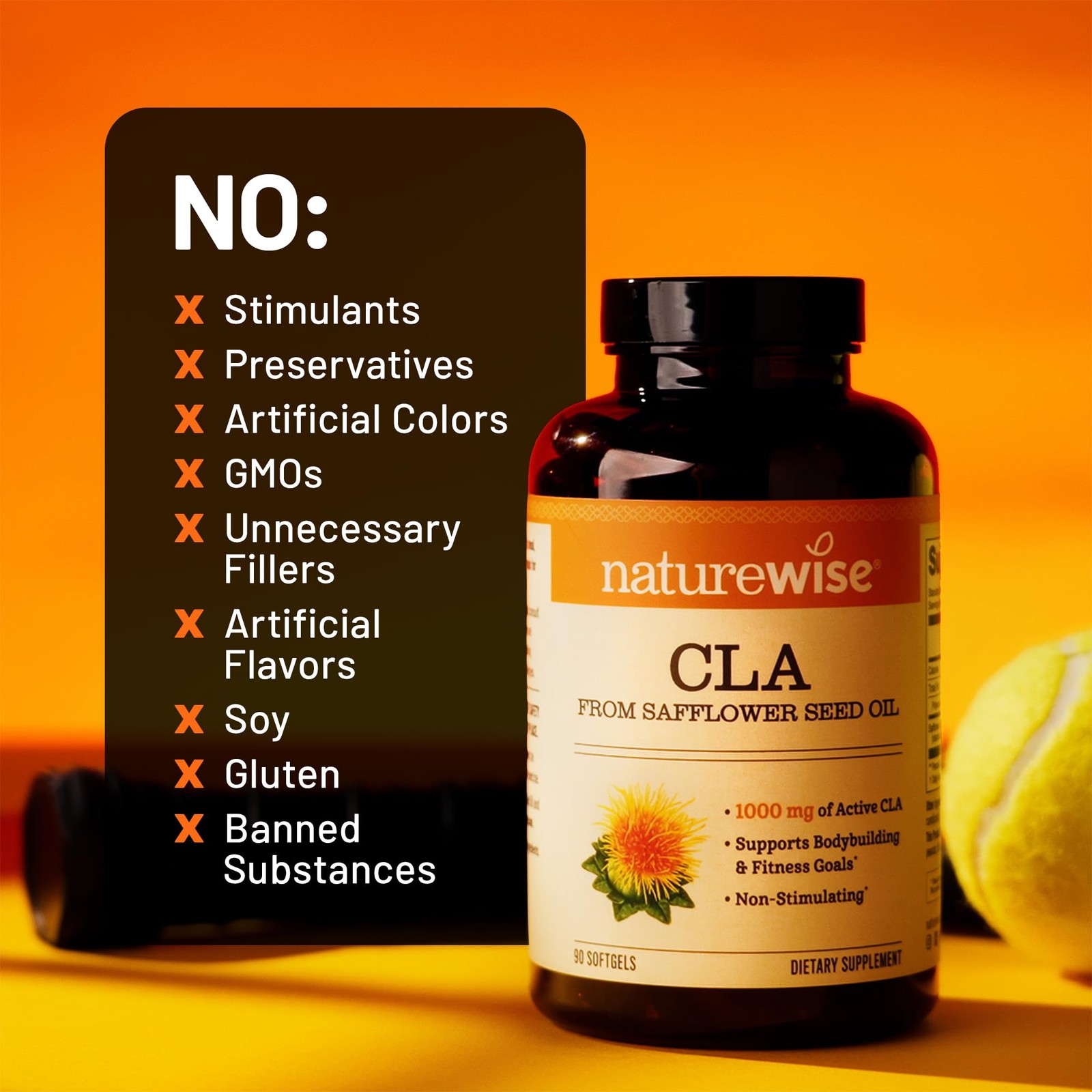 NatureWise CLA 1250 – Conjugated Linoleic Acid Supplement for Women and Men, …