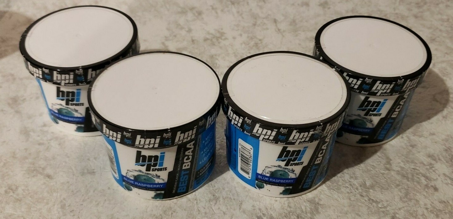 Qty 4 – BPI BEST BCAA – Blue Raspberry – 5 Servs EACH JAR – 20 Total – 5/2024