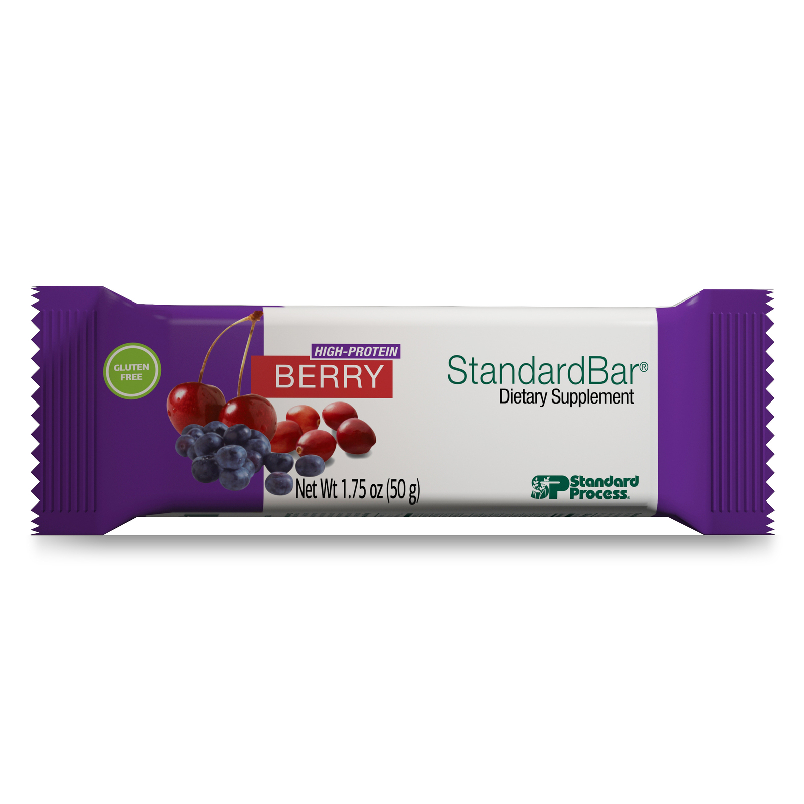 Standard Process StandardBar – Gluten-Free Protein Bar – 18 Bar Pack – Berry
