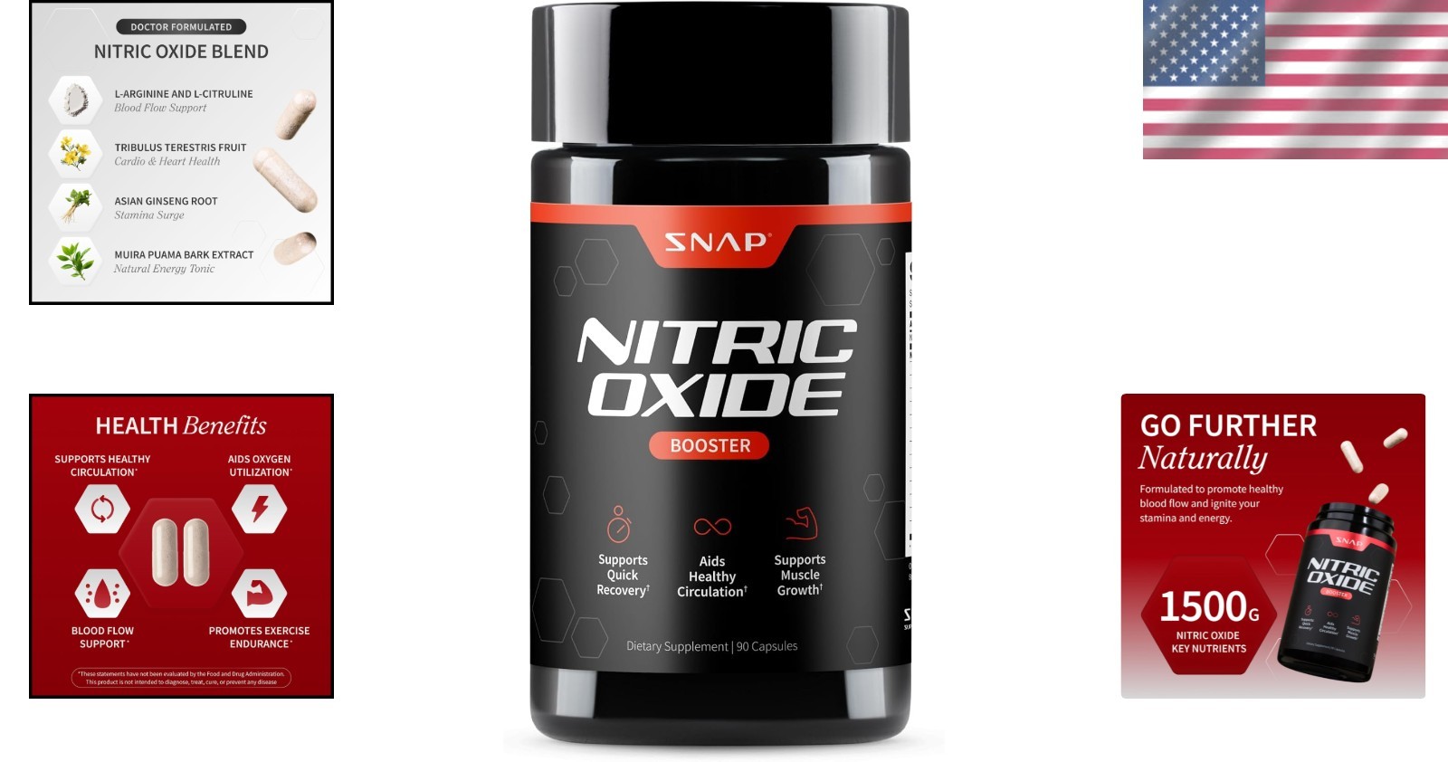Endurance & Recovery Booster – Nitric Oxide Formula with Tribulus 90ct