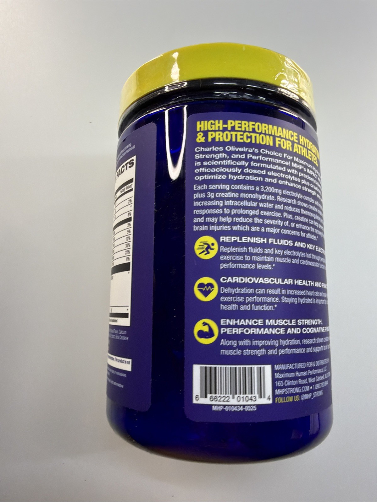 Impact Hydration, Electrolytes + Creatine, Brazilian Punch, 0.99 lbs (15.9 oz)