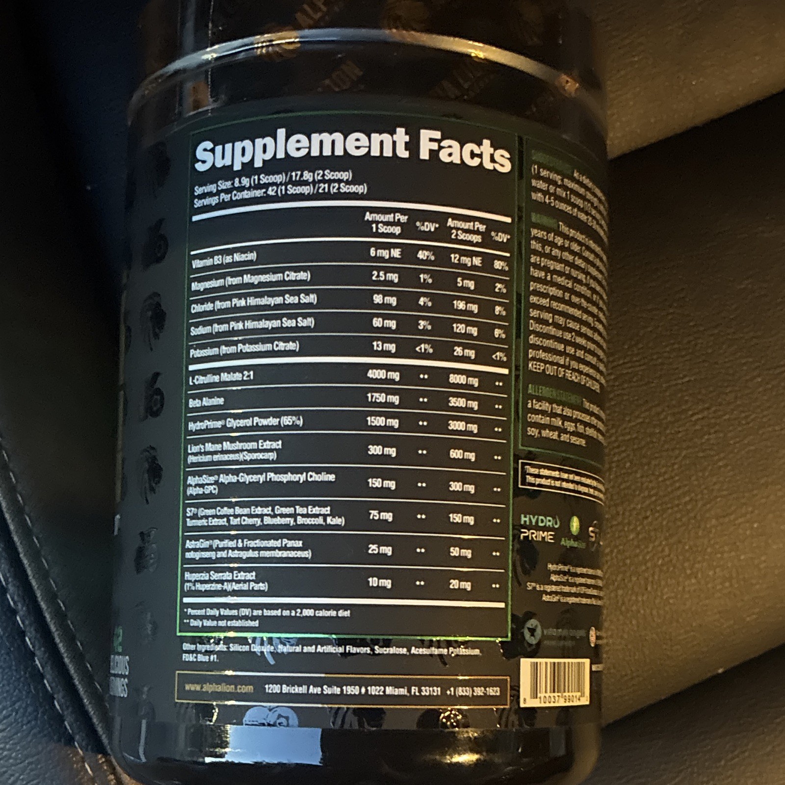 Alpha Lion SuperHuman Pump Pre-Workout Stimulant Free Blueberry Mojito exp 11/27