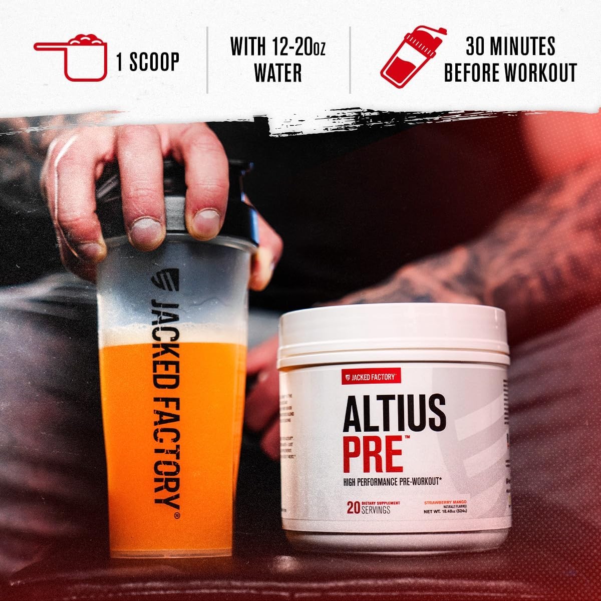 High-Performance Pre Workout Powder – L-Citrulline, Creatine, Beta-Alanine, Ener