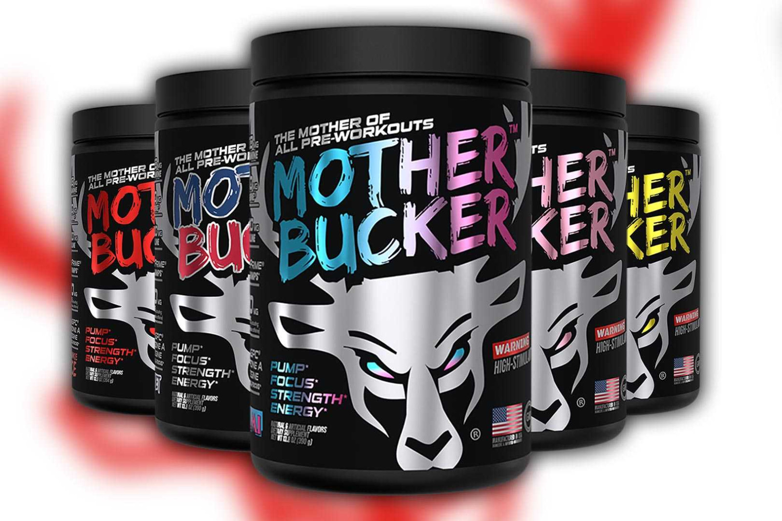 BUCKED UP MOTHER BUCKER PRE-WORKOUT Pump Focus Strength Energy High-Stimulant
