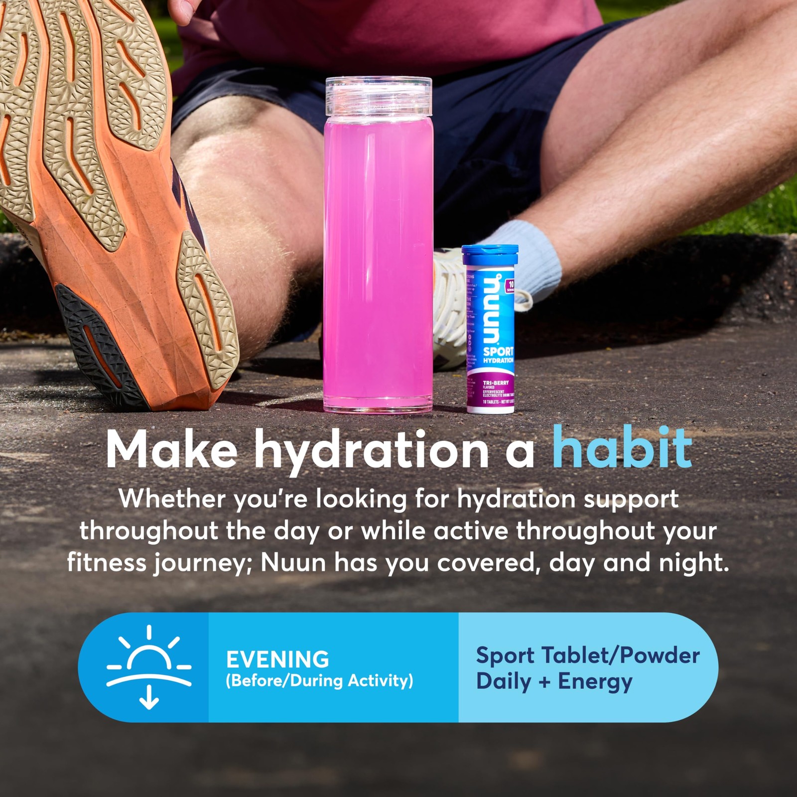 Nuun Sport Electrolyte Tablets Fruit Punch 4 Pack 40 Servings Hydration Support
