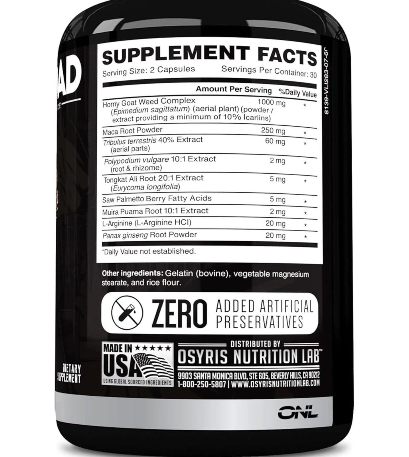 2 PACK LOT Major Load Testosterone Booster MALE ENHANCEMENT Supplement goat weed