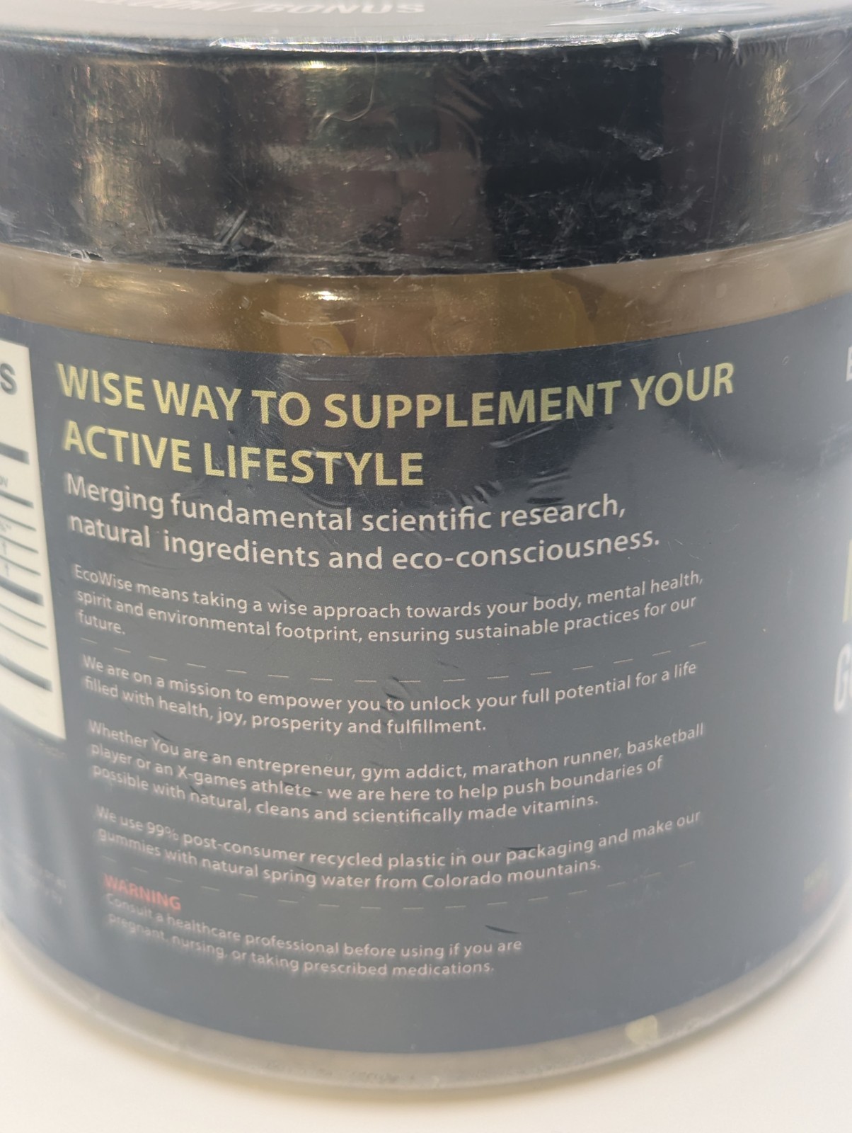 EcoWise Creatine Monohydrate Gummies Sugar-Free Mango Flavor 120ct 04/2027