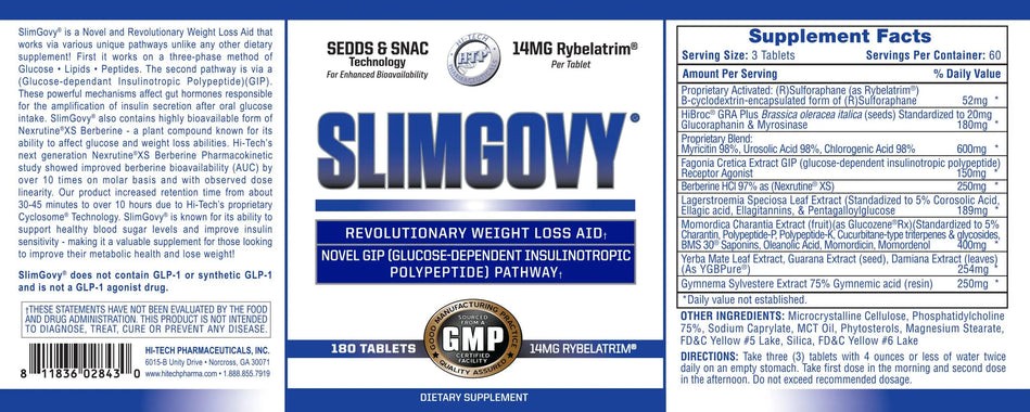 Hi-Tech Pharmaceuticals Slimaglutide Weight Loss 180 Tabs