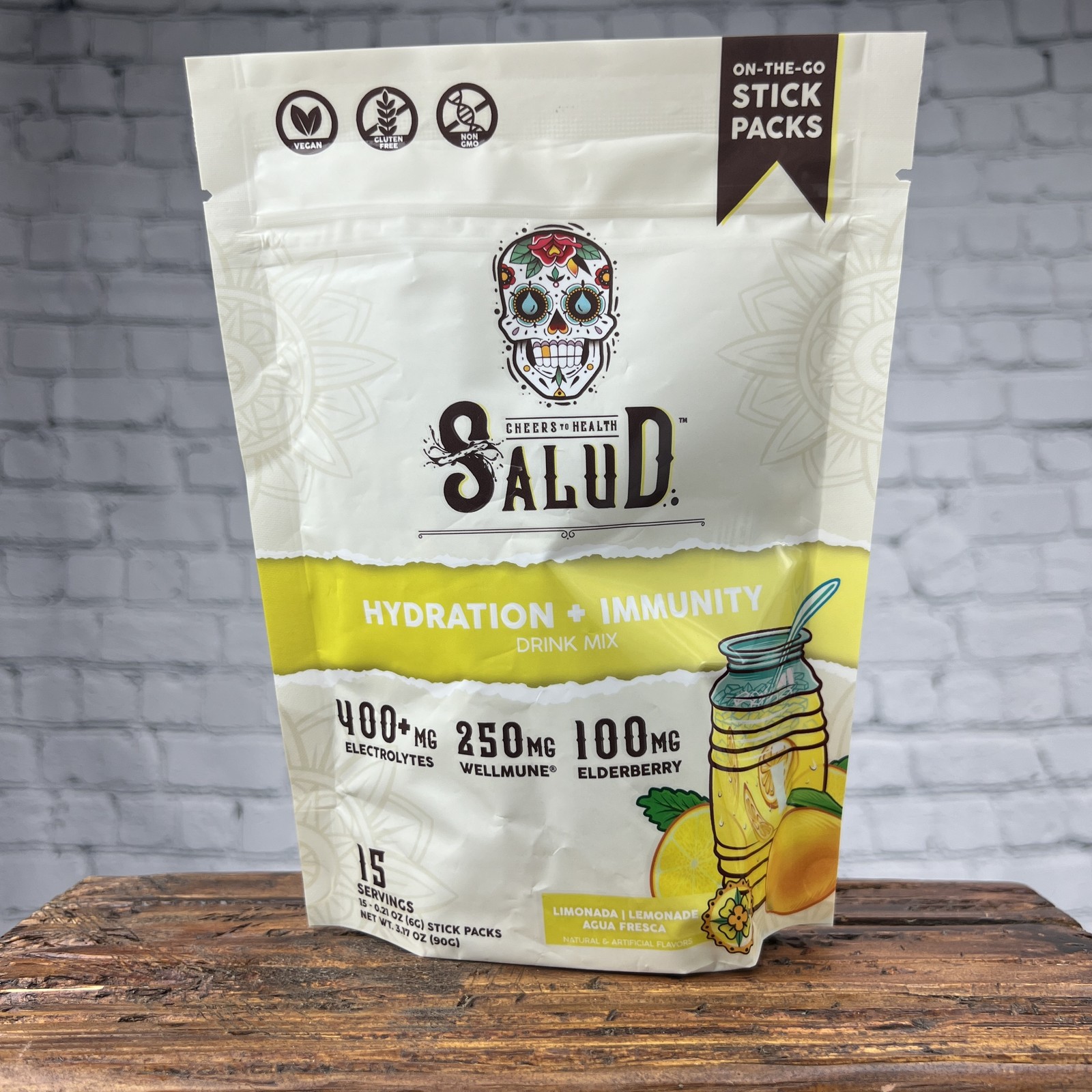 Salud Hydration+Immunity Limonada Electrolyte Drink Mix 15 Servings Vegan
