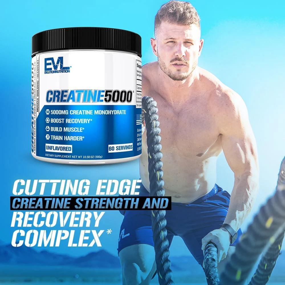 Evlution Nutrition Creatine 5000 – Supports Faster Recovery, Lean Muscle Growth