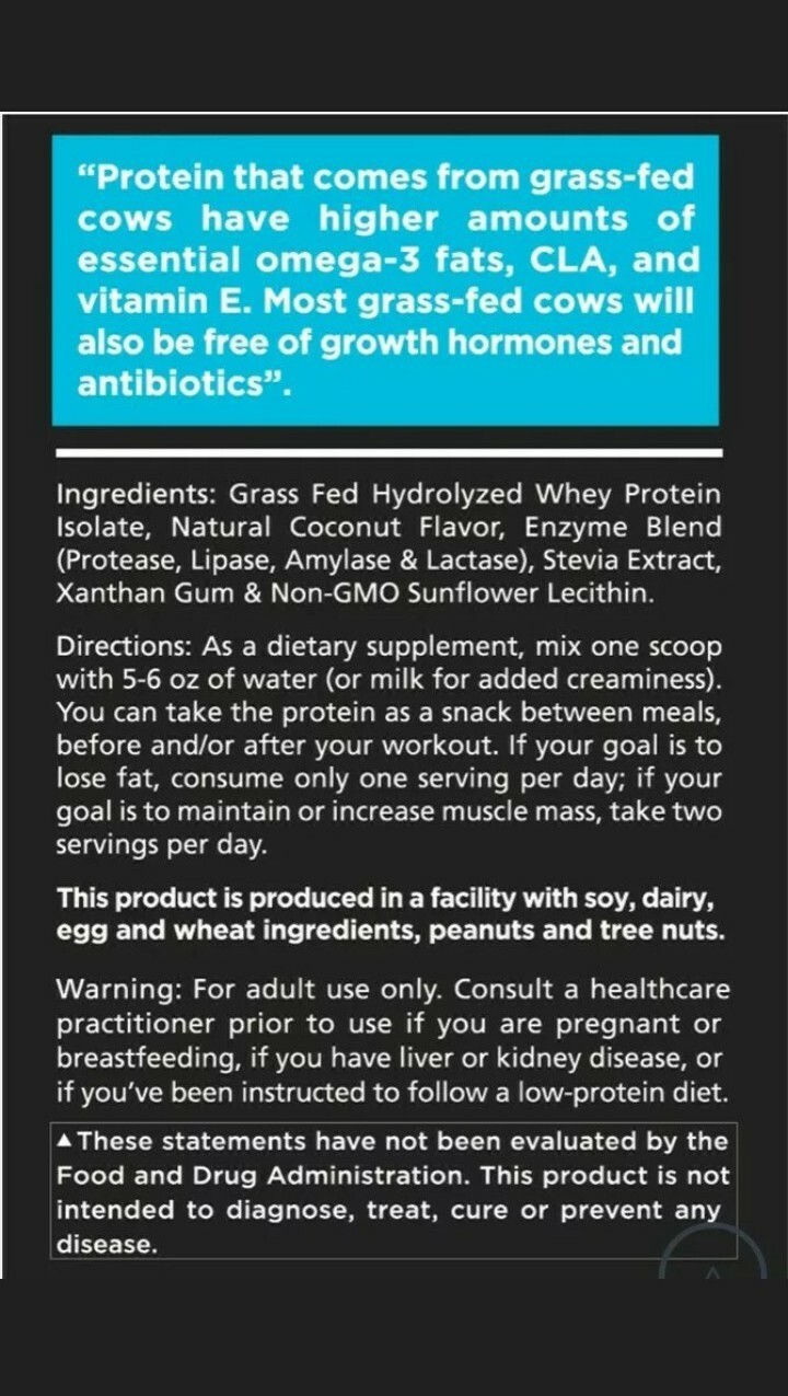 Sascha Fitness Hydrolyzed Whey Protein Isolate Vanilla Flavor 2 Pounds