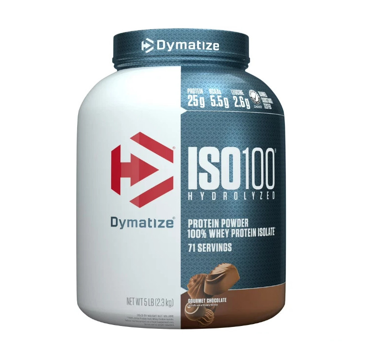 Dymatize ISO100 Hydrolyzed Whey Isolate Protein Powder, Gourmet Chocolate, 5 lb