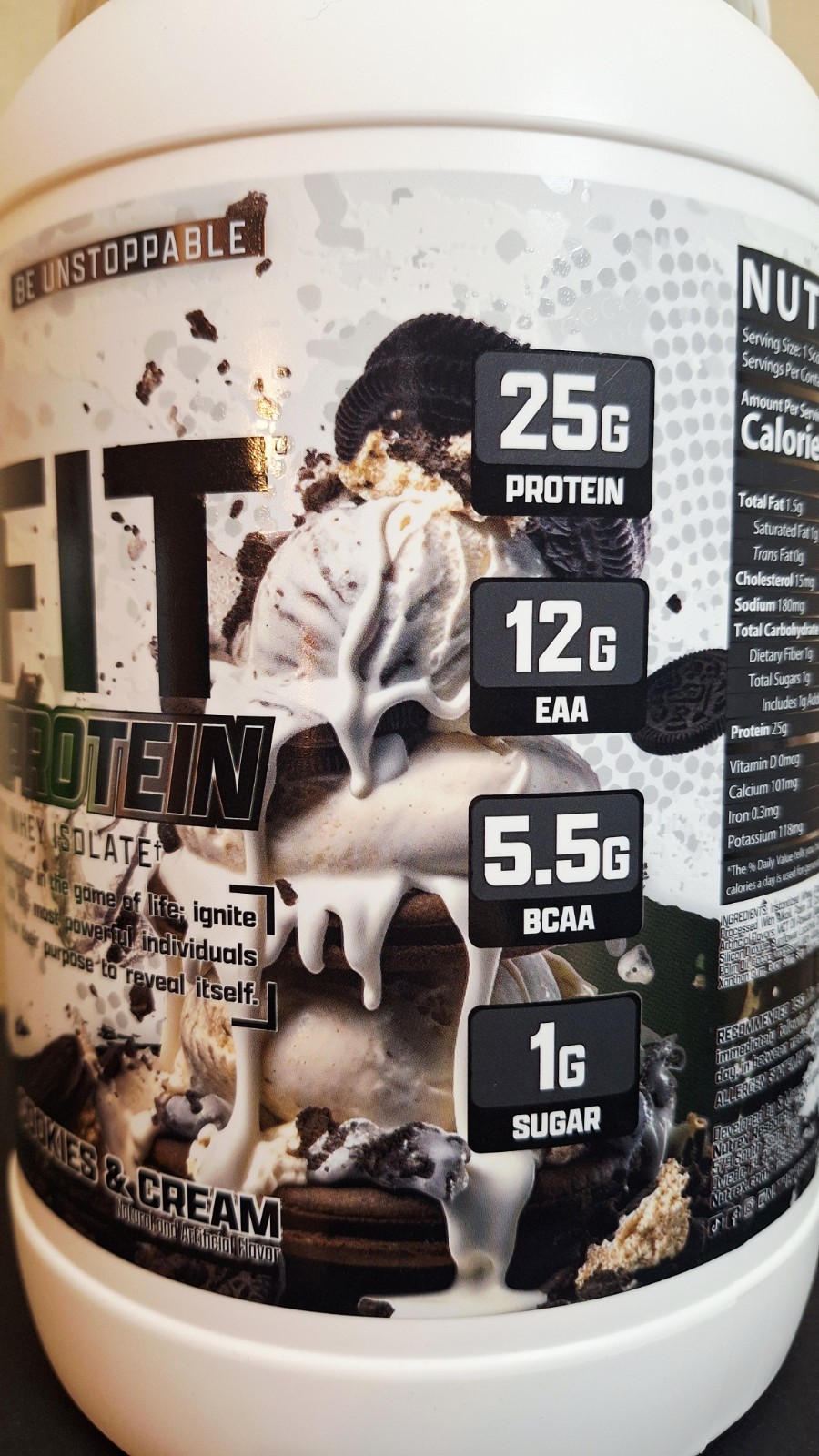 Nutrex ISOFIT Cookies & Cream, 30 Servings, 25g Protein, EAA & BCAA, 03/2028✨️