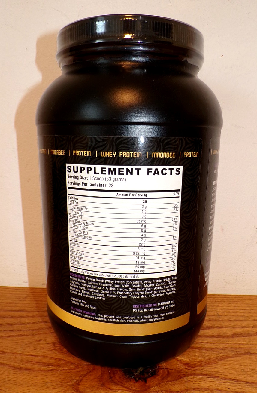 Maqabee Whey Protein Powder – Vanilla – 28 Servings – 22g Protein – 10/2026