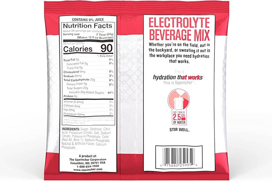 Sqwincher Electrolyte Powder Beverage Sport Drink Mix LEMON LIME 2.5 Gallon PKG