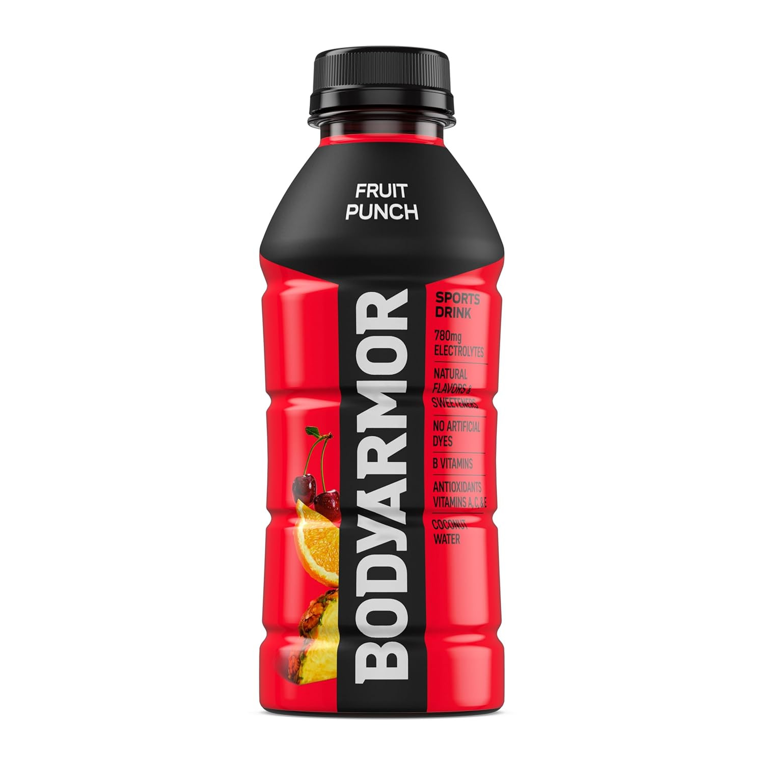 BODYARMOR Fruit Punch Sports Drink, 16 Fl Oz (12 Pack), Electrolyte Hydration