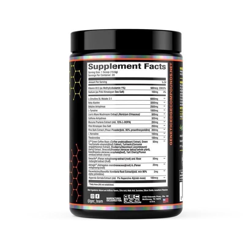 GEC LFL NOOTROPIC High Stim Pre-Workout