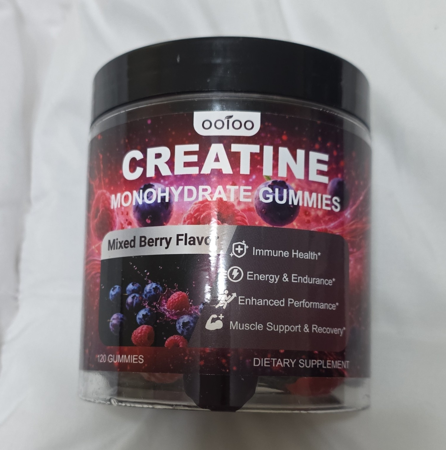 oot00 Creatine Monohydrate Gummies Mixed Berry 120 Ct Vegan Gluten-Free