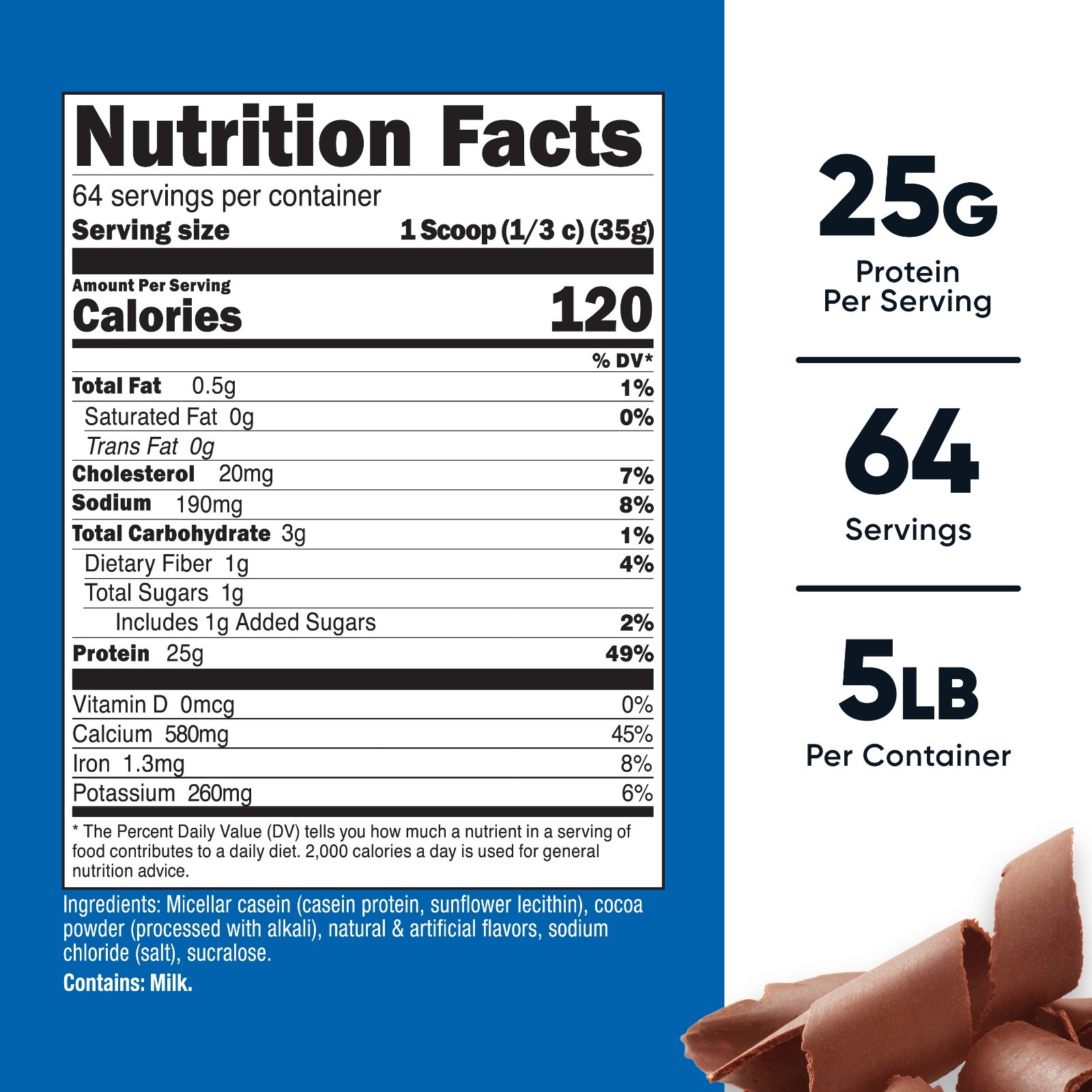 Nutricost Casein Protein Powder 5lb Chocolate – 100% Micellar Casein