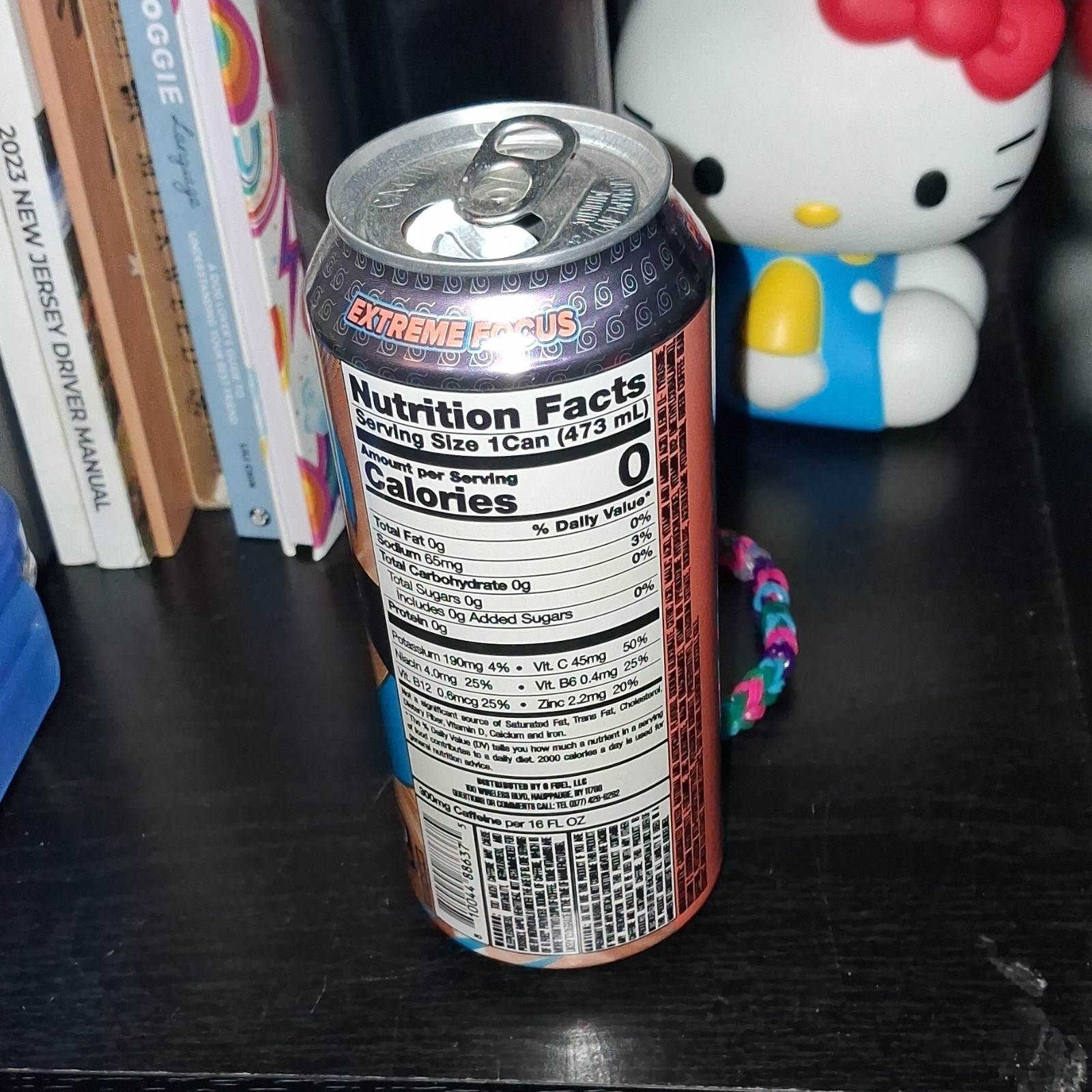 empty Fuel Energy Drink Sage Mode Zero Sugar 16 fl oz (473 mL) Naruto Shippuden