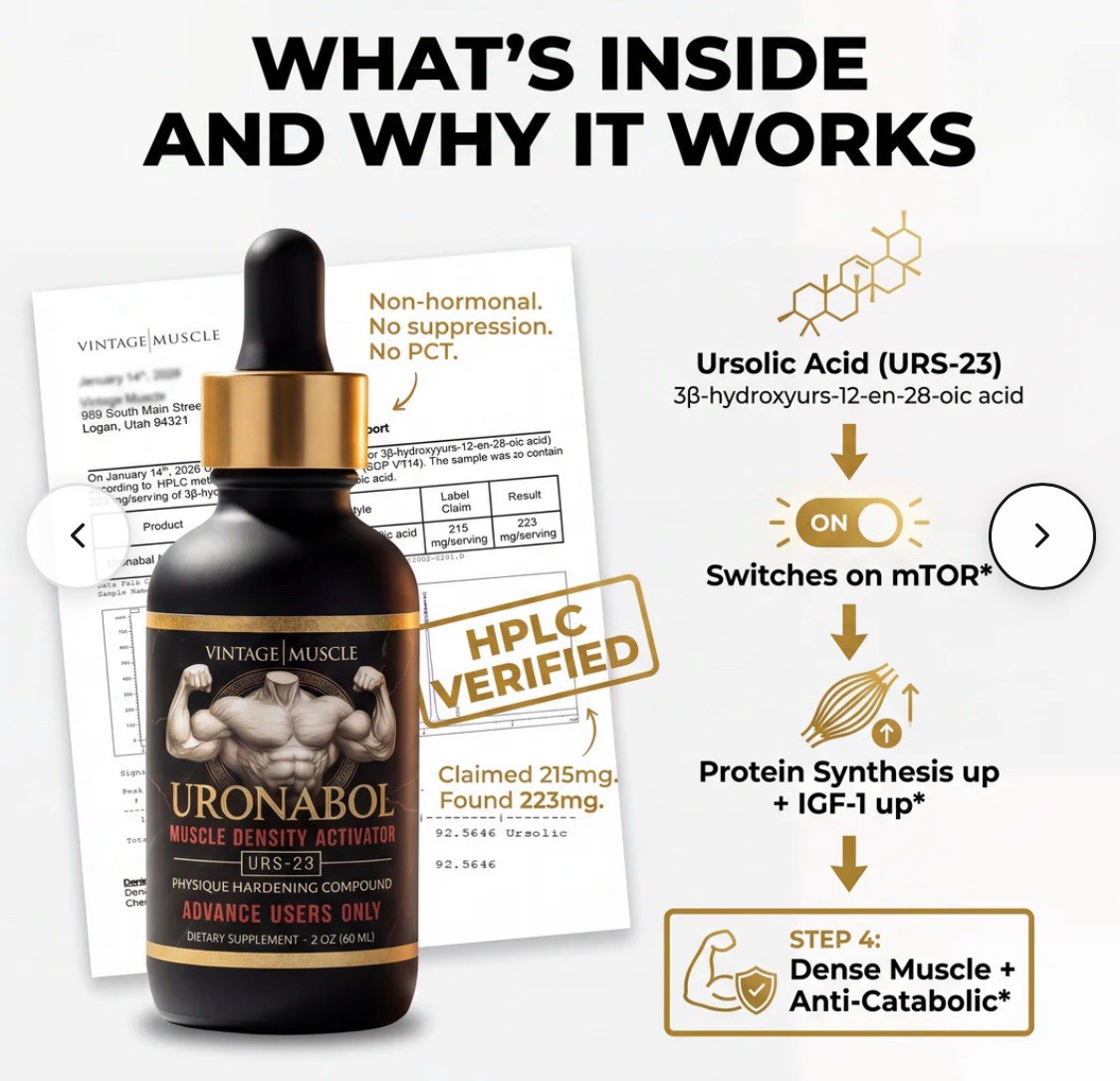 Uronabol By Vintage Muscle * No PCT / Dry, Granite Muscle With Zero Bloat Sealed