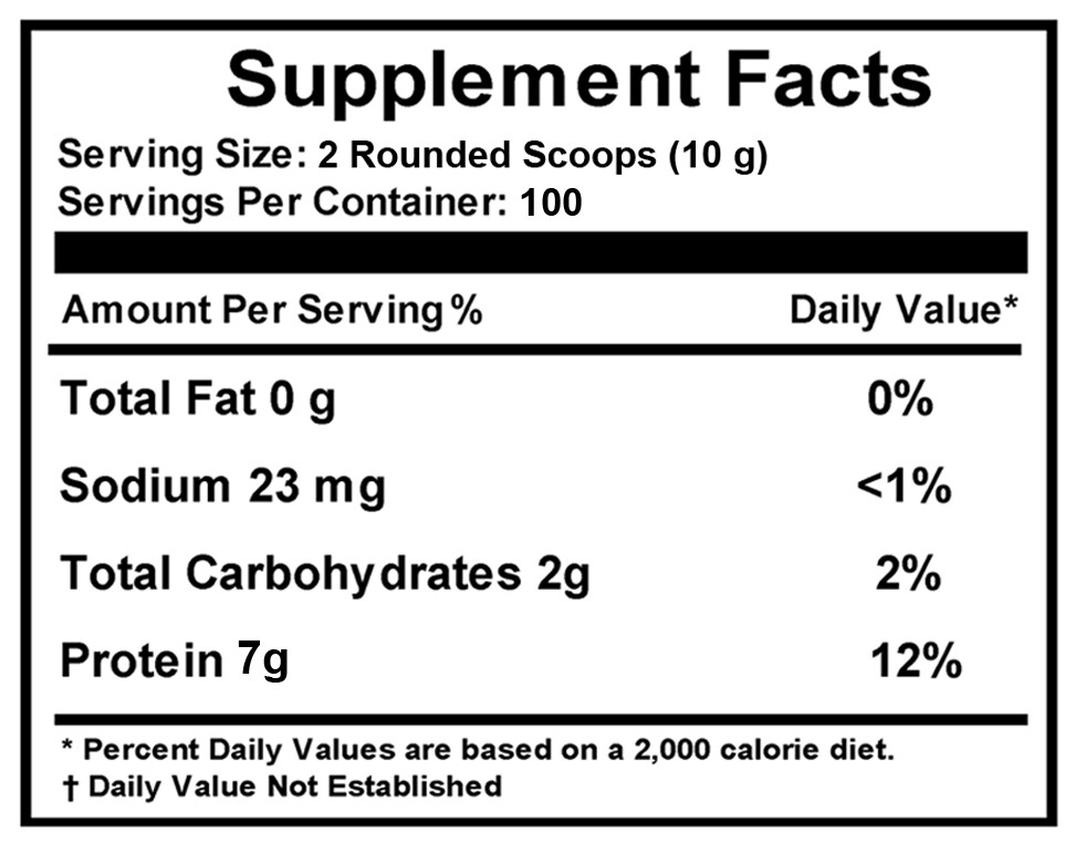 FDC 100% Pure Spirulina Powder 1000 g (2.2LB) GMO-Free, Kosher, Non-Irradiated