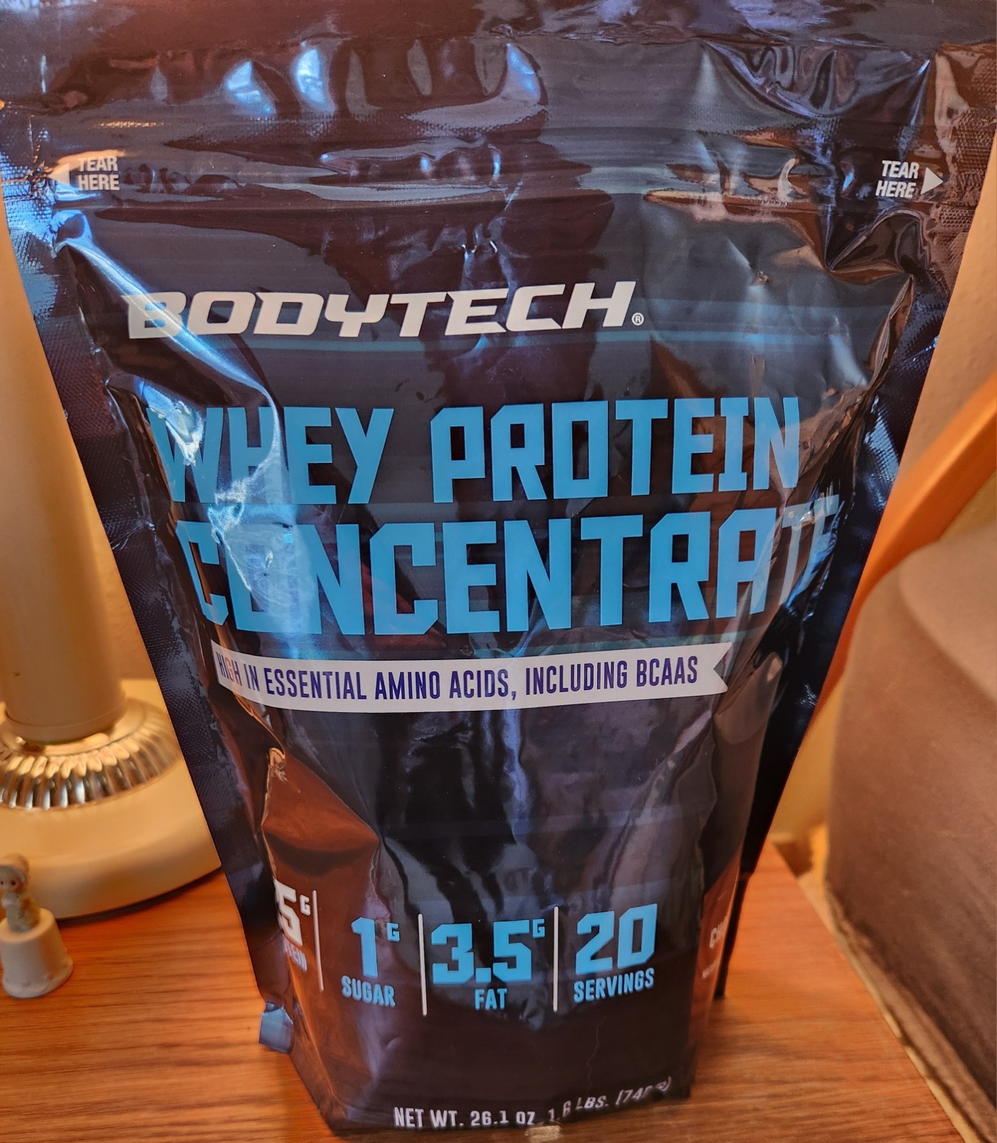 BodyTech Whey Protein Concentrate – High in EAAs 20 svs 1.6 Lbs. Exp March 2027