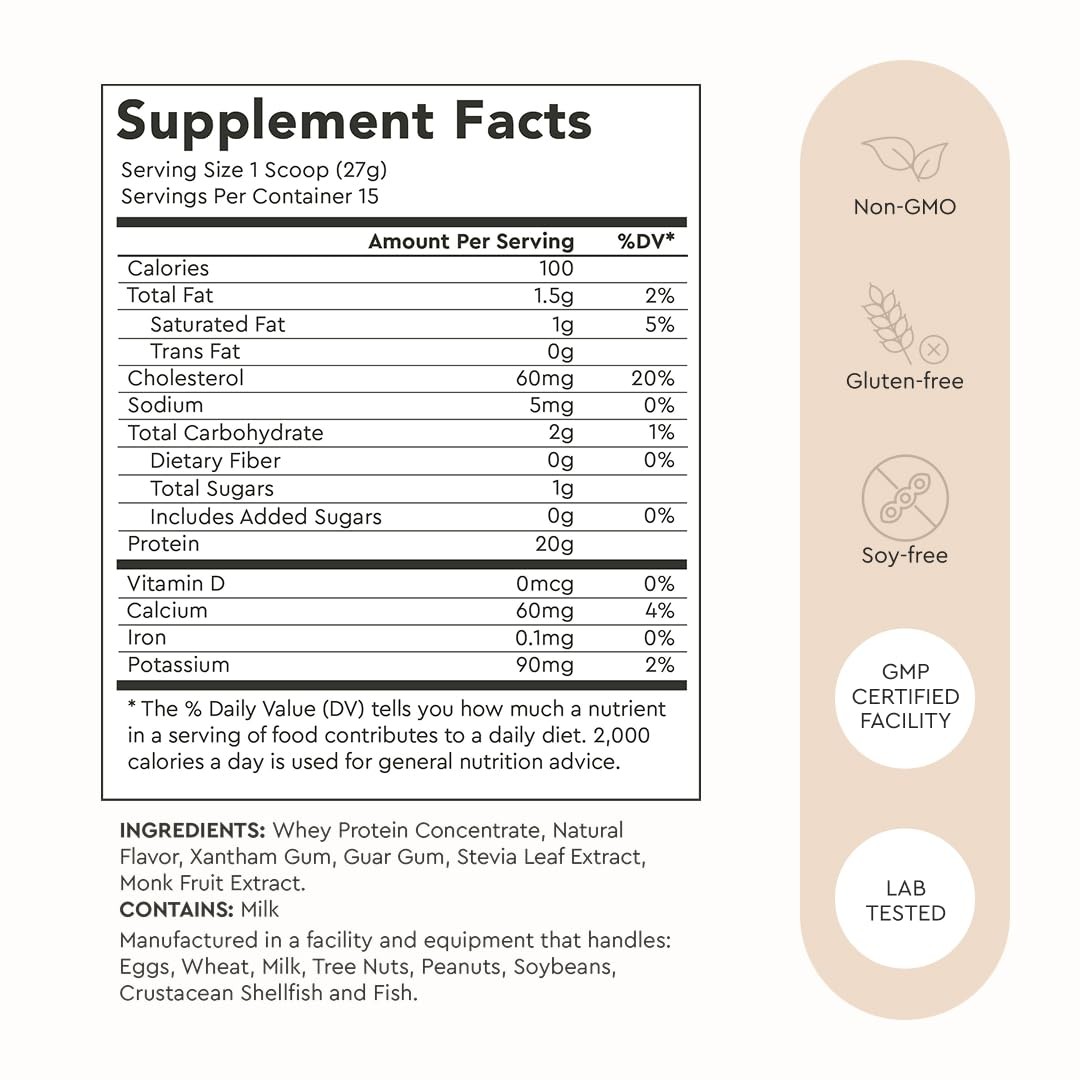 Alaya Naturals Grass Fed Whey Protein Powder Vanilla Flavor, All Natural, H…