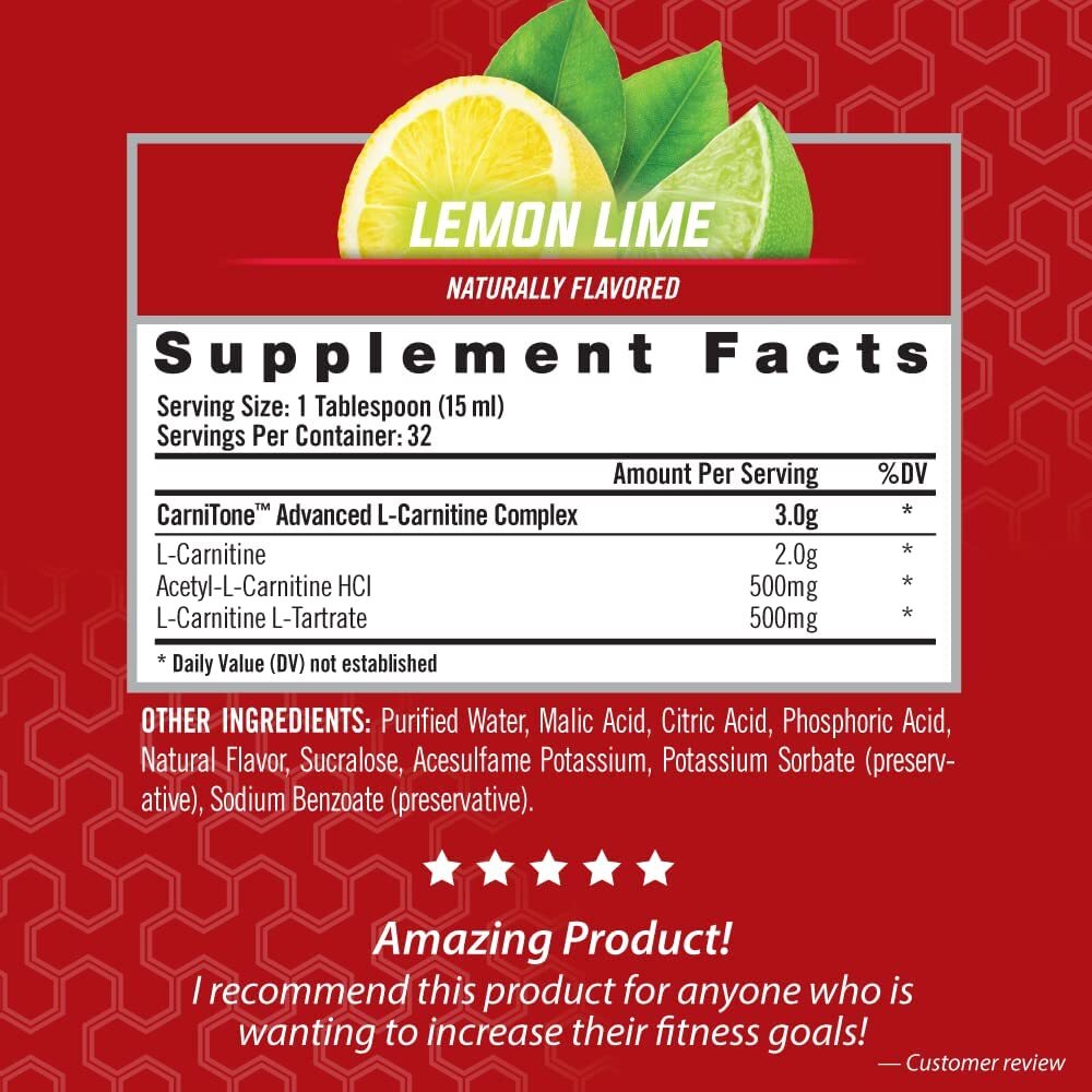 L-CARNITINE LS3 3000 Fat Loss – Metabolism Activator – Lemon Lime (32 Servings)