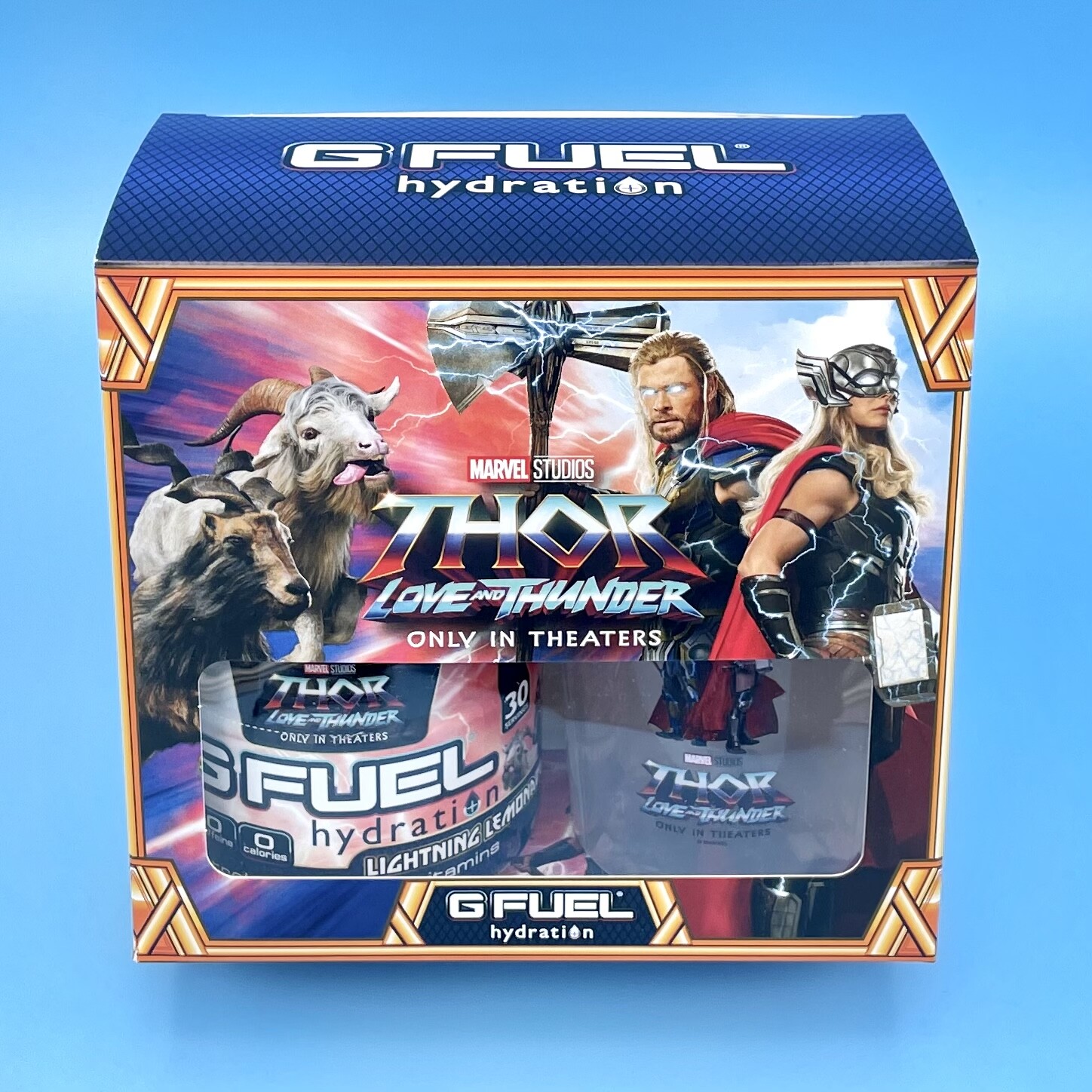 G Fuel Thor Love and Thunder Lemonade Hydration Collector’s Box Tub + Shaker Cup