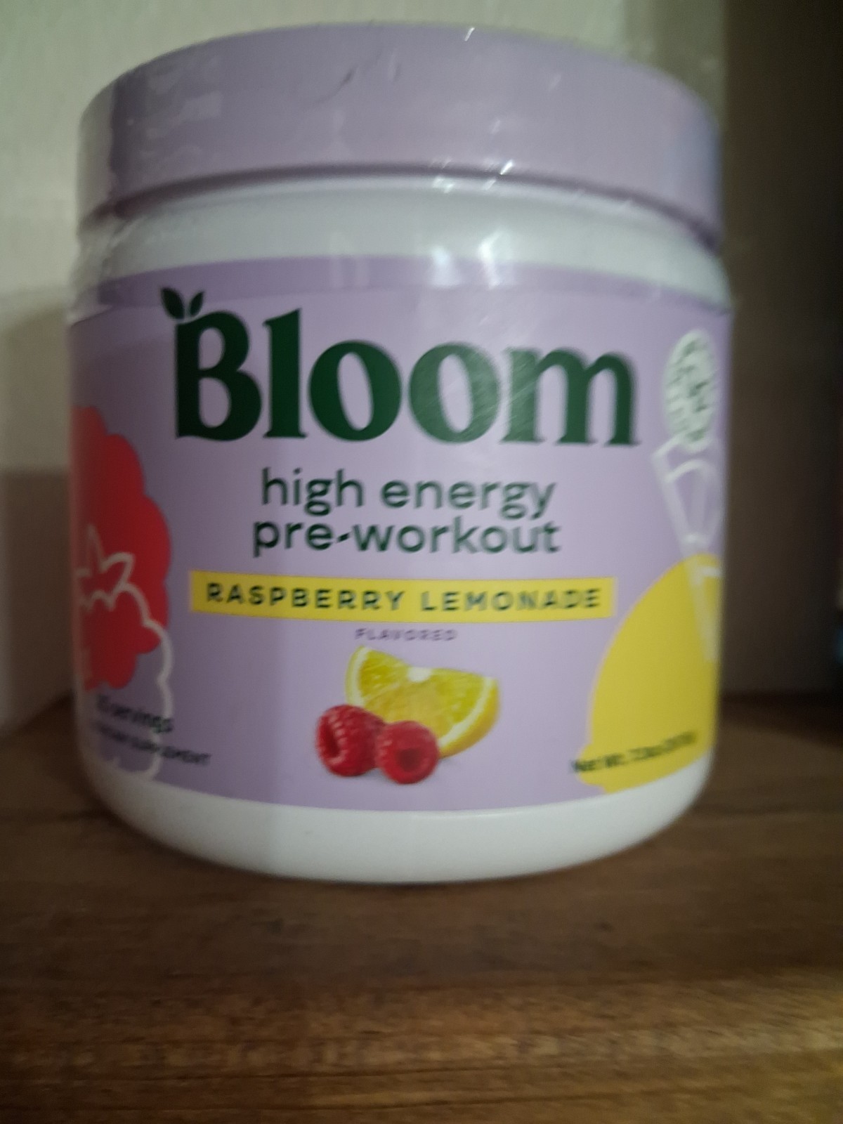 Bloom High Energy pre-workout Raspberry Lemonade 25 Serv 7.3 Oz Exp28 Free Ship