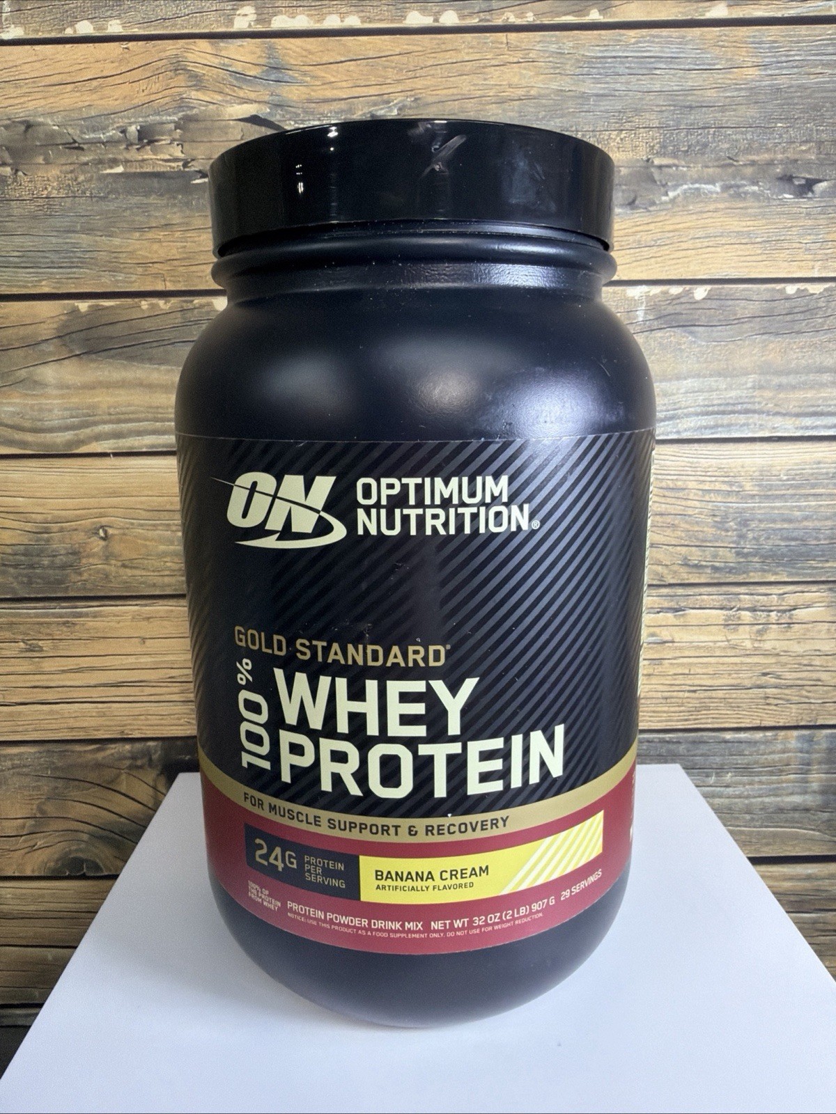 Optimum Nutrition Gold Standard 100% Whey Protein Powder, Banana Cream, 2 Pound