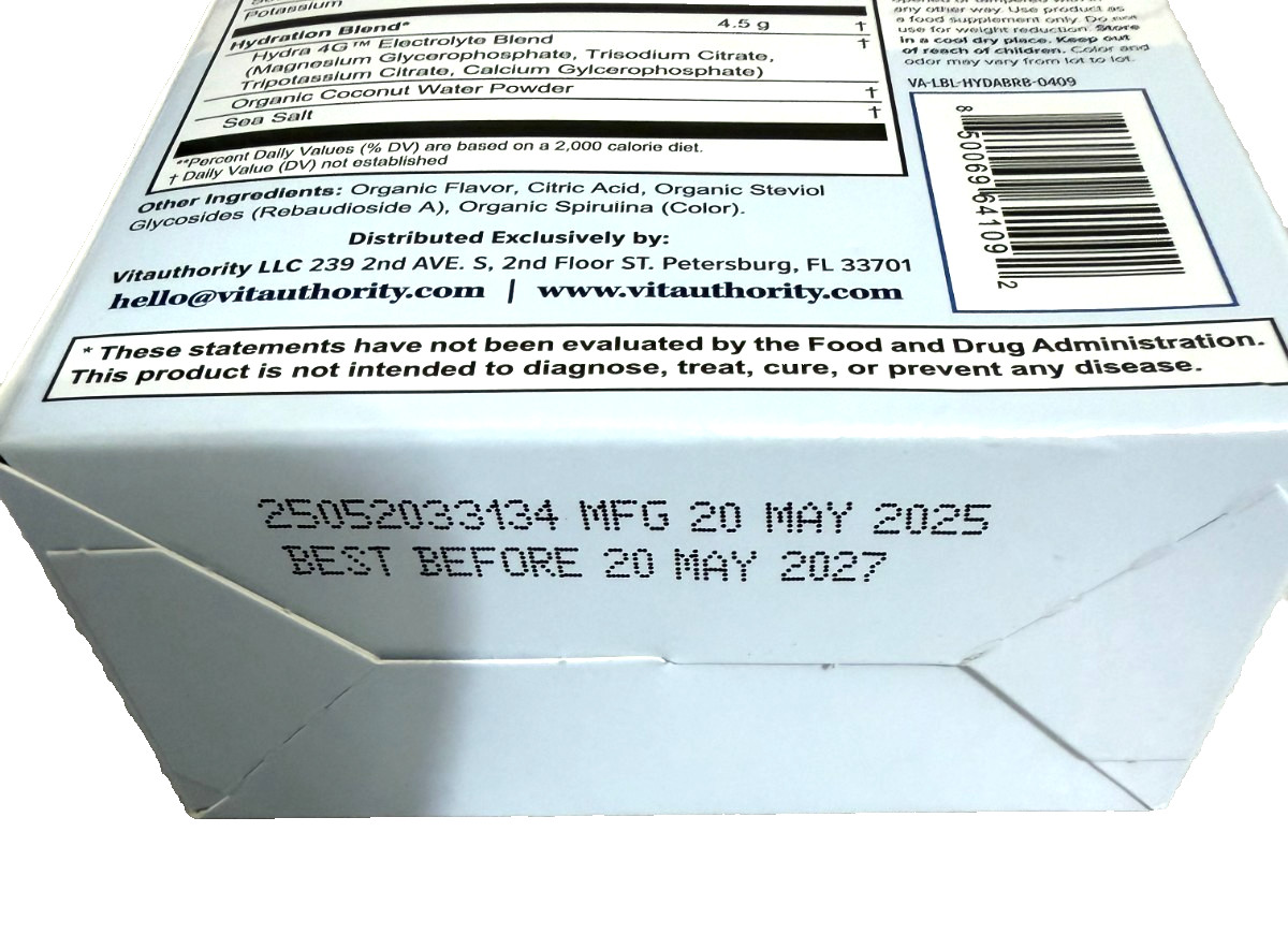 Hydration Electrolyte Powder Packets Blend W/ Magnesium & Organic Coconut Water