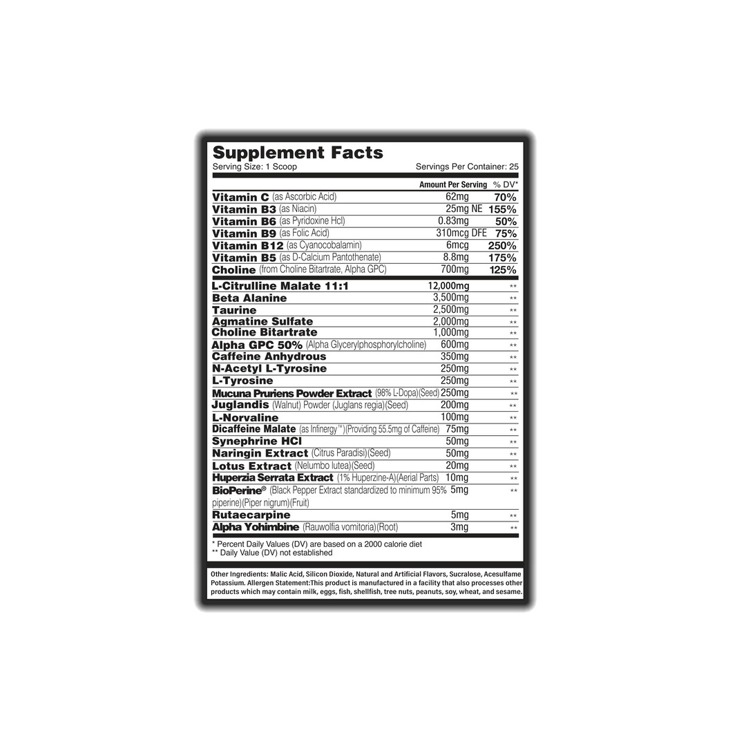 GLOBAL FORMULAS SUPER BIOFREAK OMG Pre-Workout Intensifier 30 Servings