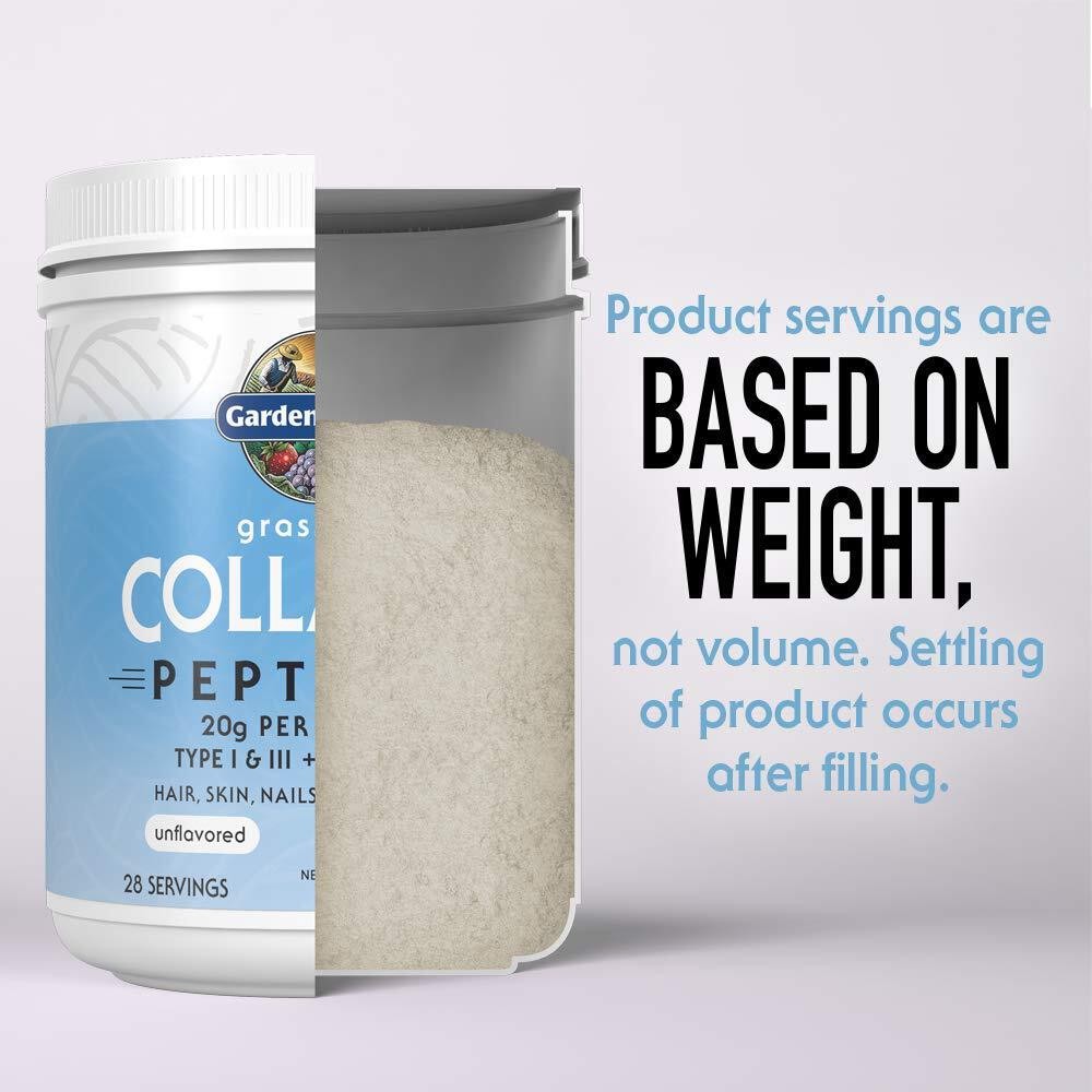 8/26 Garden of Life Grass Fed Collagen Peptides Powder Unflavored Collagen Powde