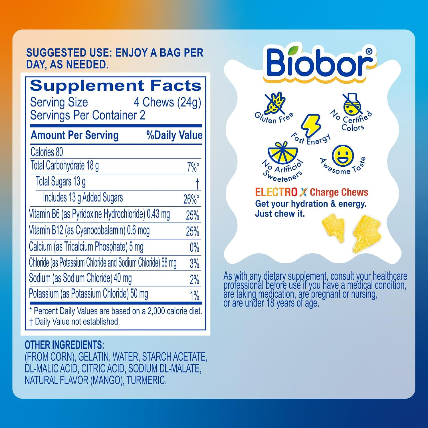 Electrolyte Gummies, Hydration & Energy Support with Sodium, Potassium, Chloride