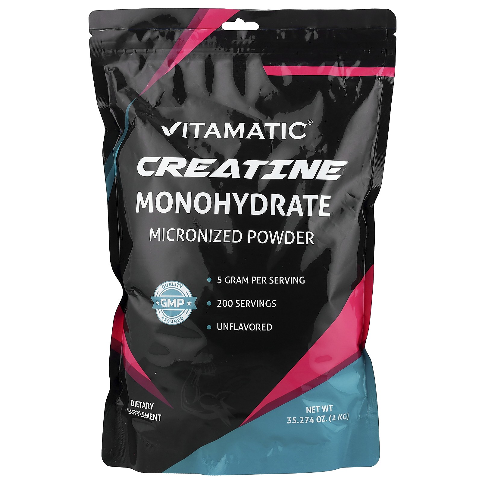Creatine Monohydrate, Micronized Powder, Unflavored, 35.274 oz (1 kg)