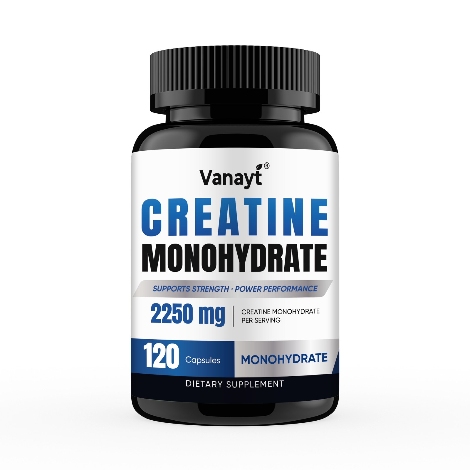 Creatine Monohydrate 2250mg Supports Muscle Strength Energy Workout Performance